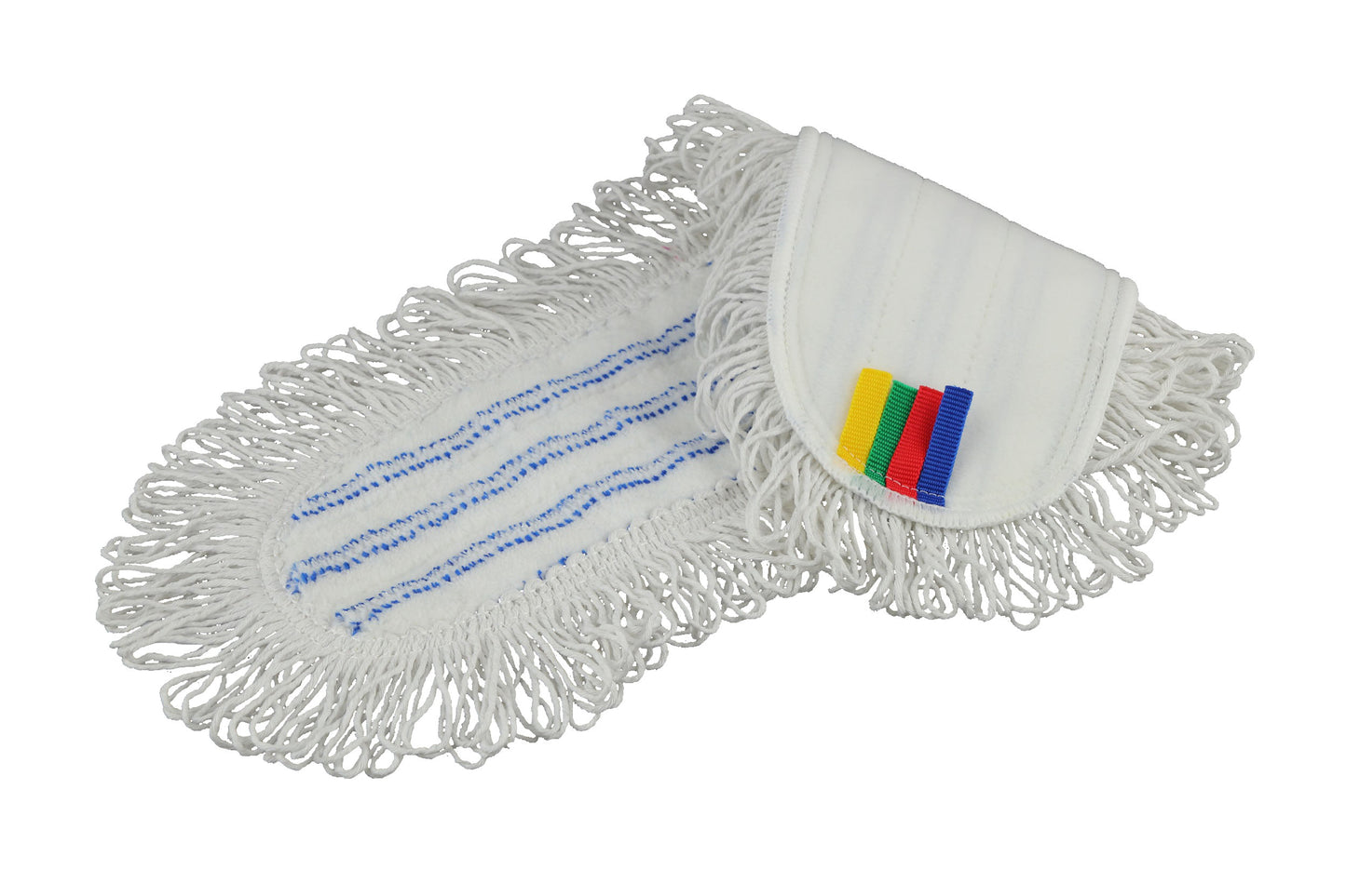 Moppe Velcro Kombi 60cm Microfiber med Løkker Hvid Våd,5 stk/pk