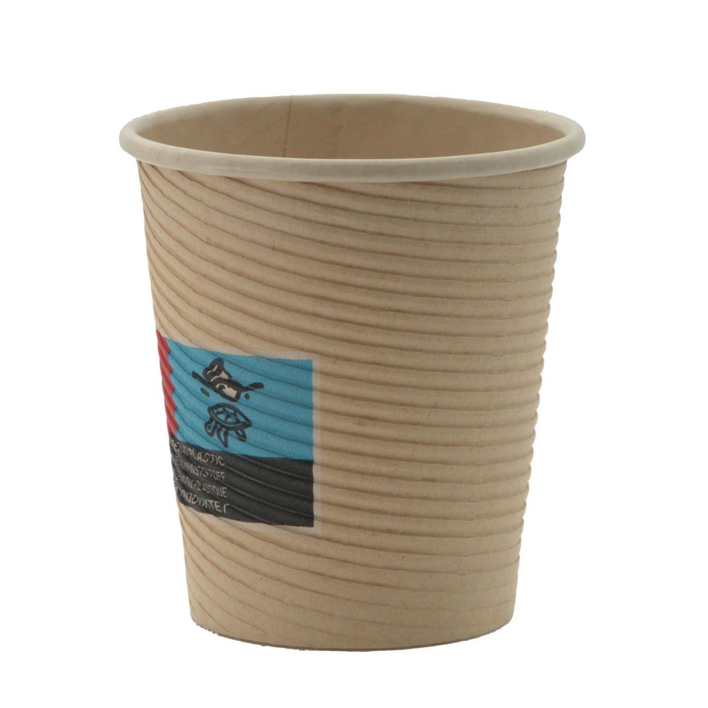 Kaffebæger Pap Ø62xH60mm 10cl 4oz Rippled Light Til Espresso Brun,50 stk x 1 stk/ps