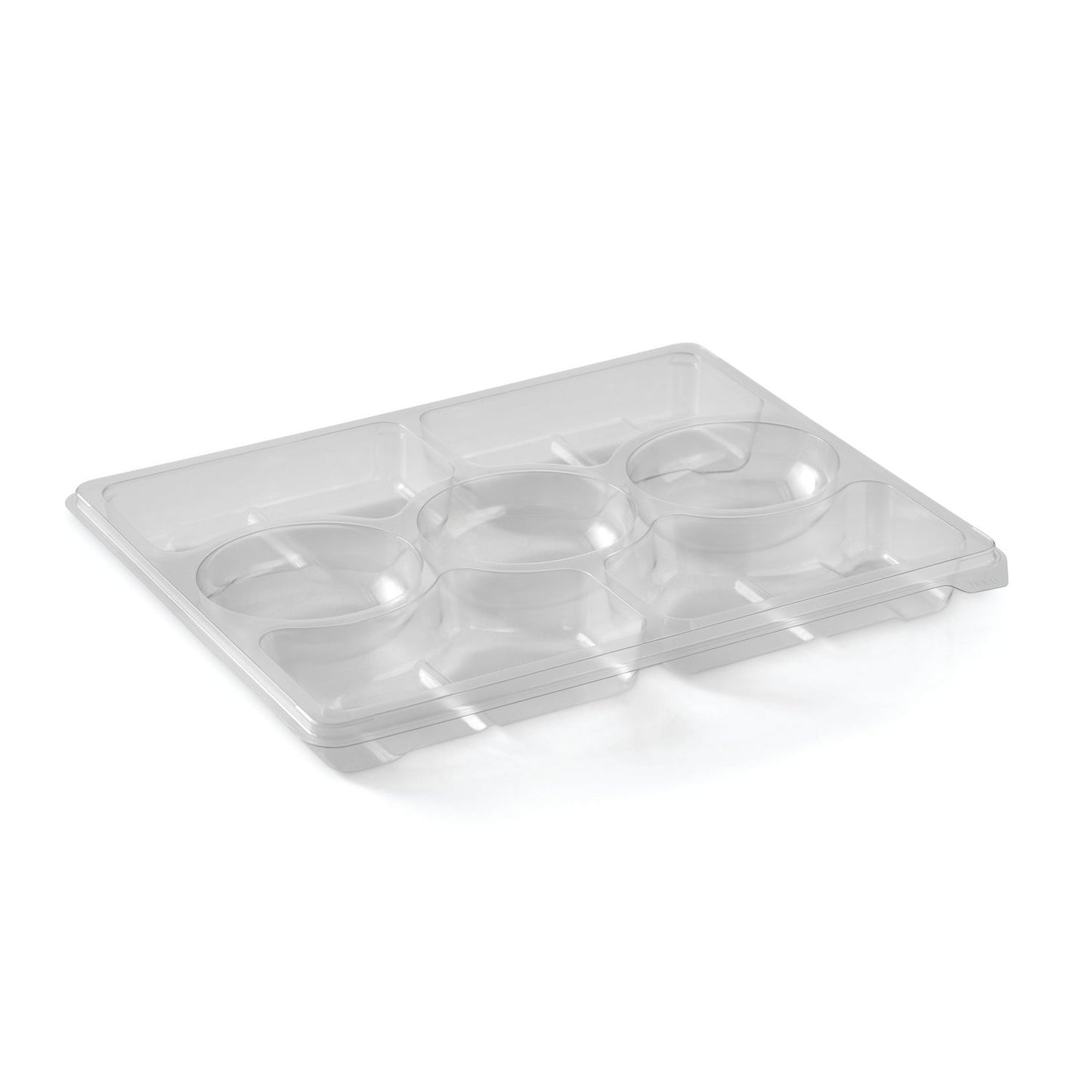 Bakke Zen Tapas 7-rum Rektangulær 1518ml L320xB250xH33mm RPET Klar,60 stk/ps