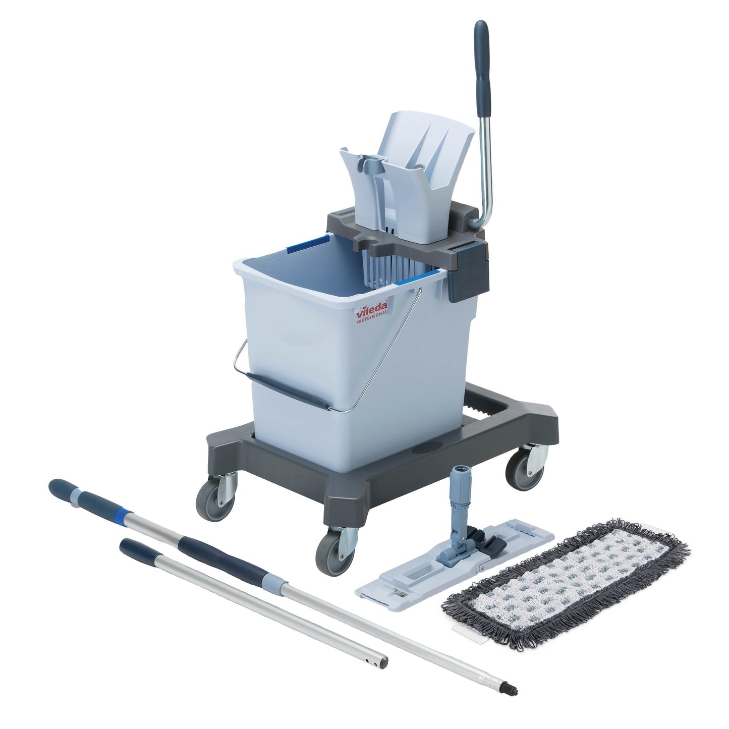 Rengøringsvogn/sæt Gulv UltraSpeed Pro på Chassis med 25ltr Spand/Moppe/Skaft,1 sæt/krt