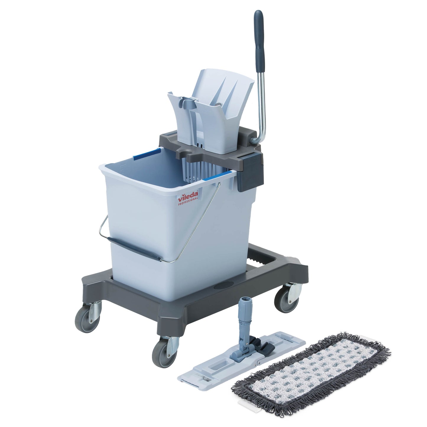 Rengøringsvogn/sæt Gulv UltraSpeed Pro på Chassis med 25ltr Spand/Presse/Moppe,1 sæt/krt