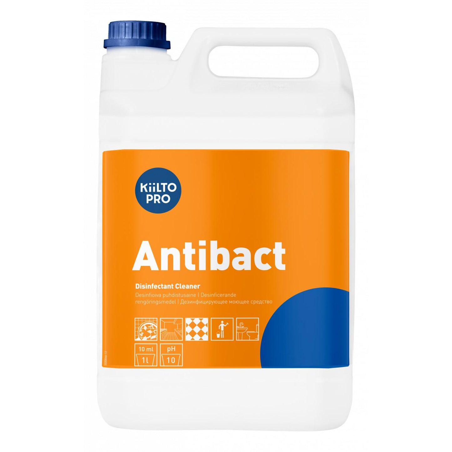 Rengøring/Desinfektion Kiilto Antibact 5ltr uden Farve/Parfume Fødevaregodkendt,5 ltr/dnk