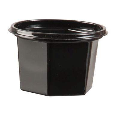 Dressingbæger Catersource 75 ml Ø68x43 mm APET Sort,96 stk/pk