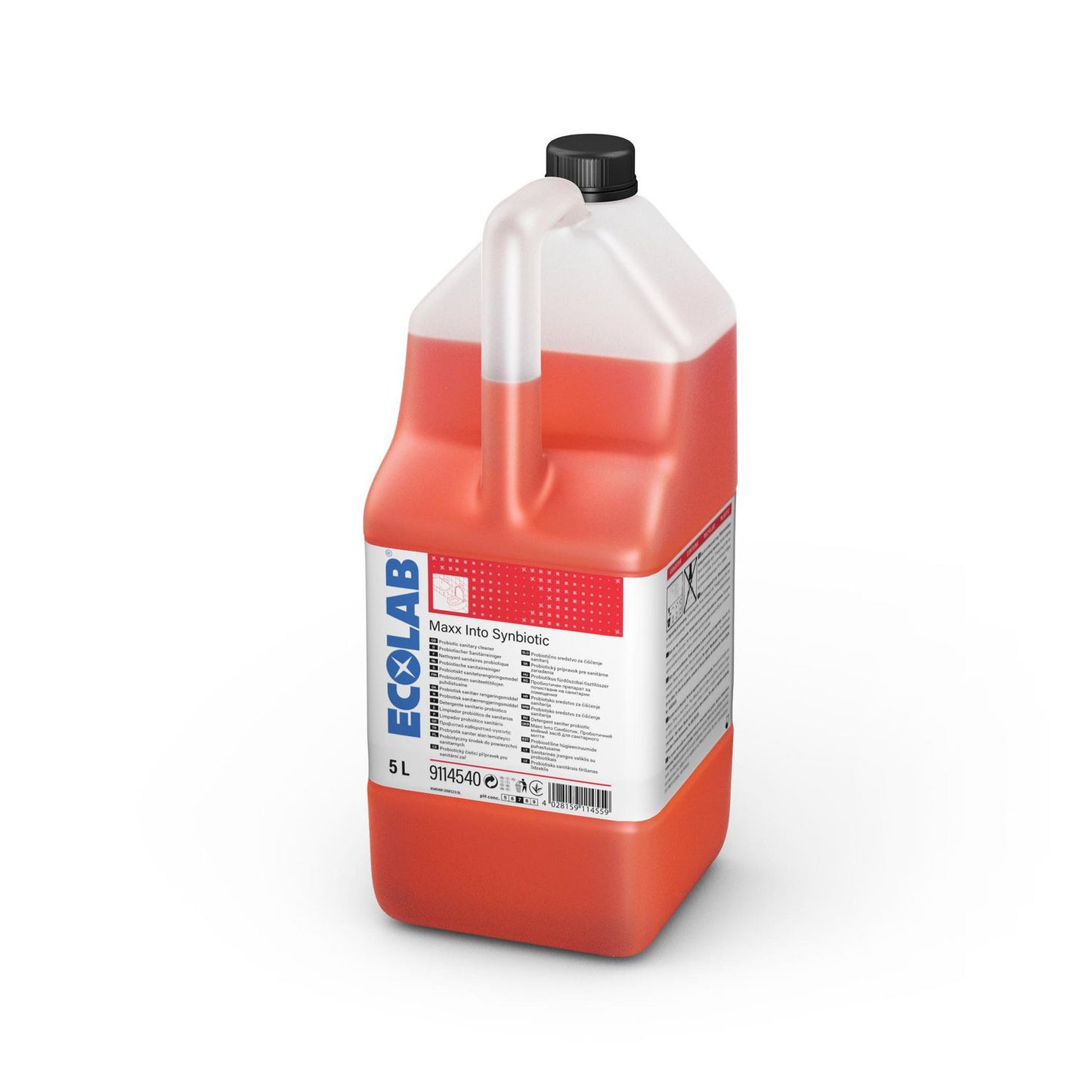Sanitetsrengøring Neutral Maxx Into Synbiotic 5ltr Ecolabel C2C med Parfume Rød,5 ltr/dnk