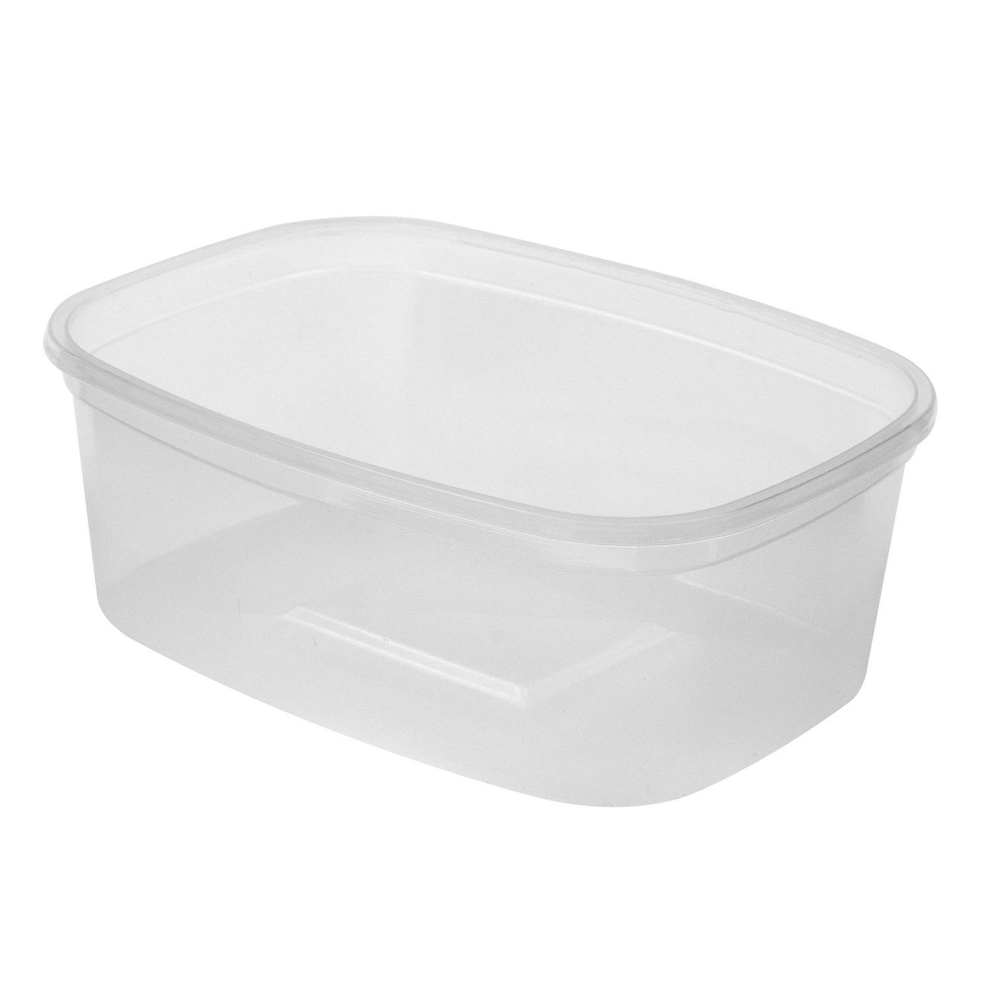 Plastbæger Rektangulær 500ml L136xB102xH50mm PP Klar,50 stk/pk