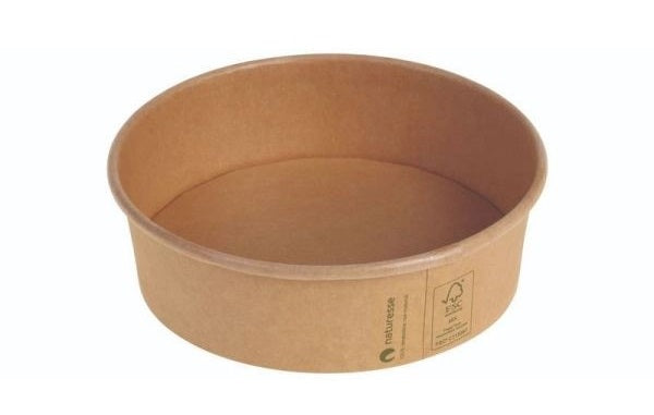 Salatskål Naturesse 690ml Ø150x60mm Pap/PLA Brun,6 pk x 50 stk x 1 stk/krt