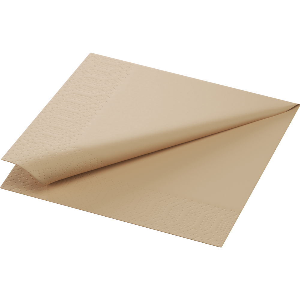 Serviet Duni Natural brown 33x33cm 3-lag Brun,250 stk/pk