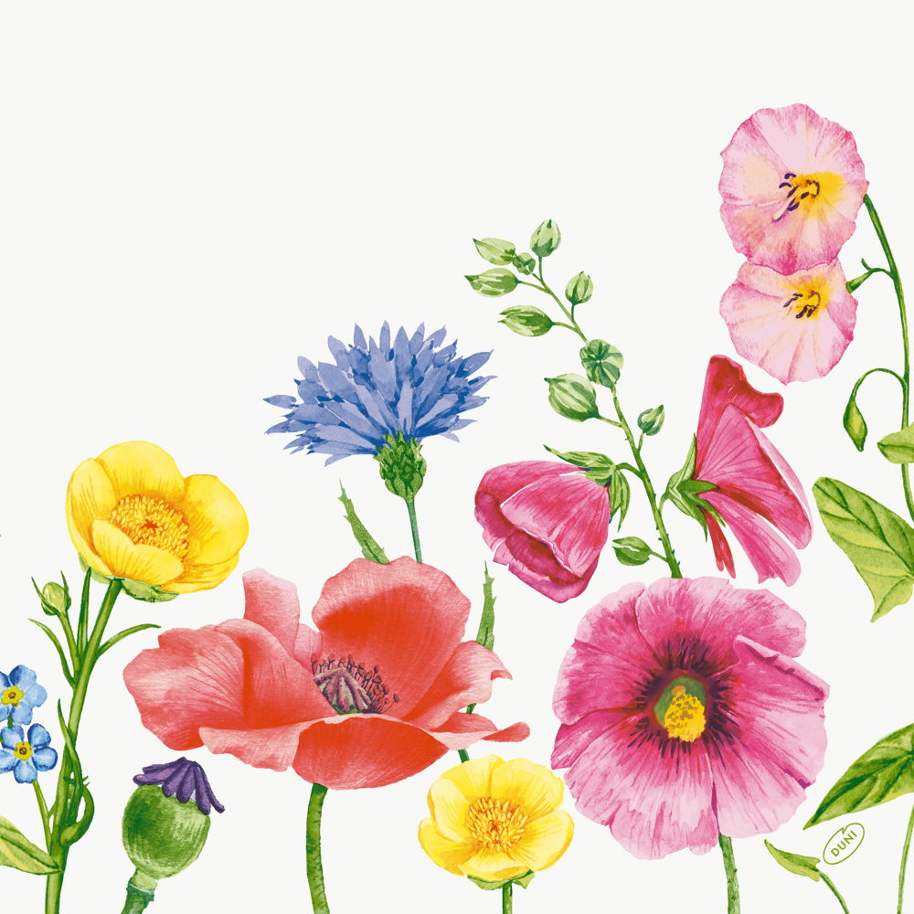 Serviet Bio Dunisoft Flowy Meadow 40x40cm Floret,60 stk/pk