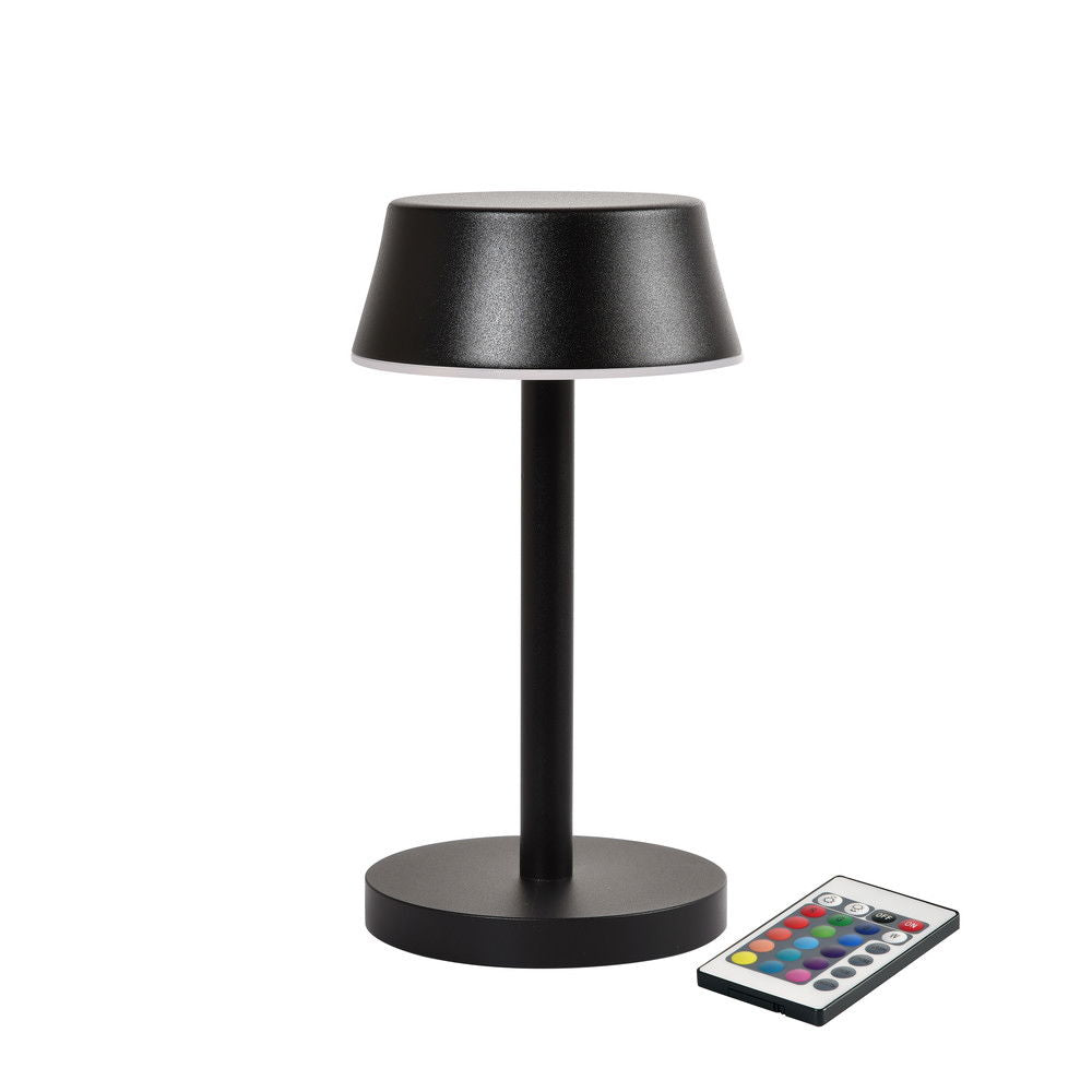 Lampe LED Nour Midi Ø10xH20cm Med Fjernbetjening Sort,stk