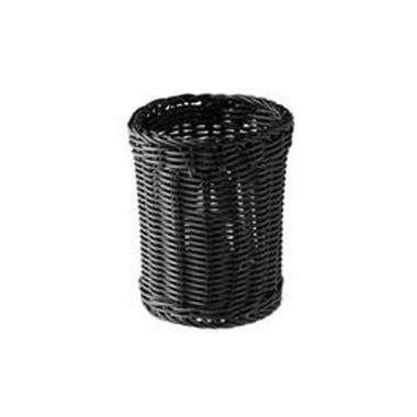 Bestikholder Ø12xH15cm PP Kraftig Plastflet Sort,1 stk