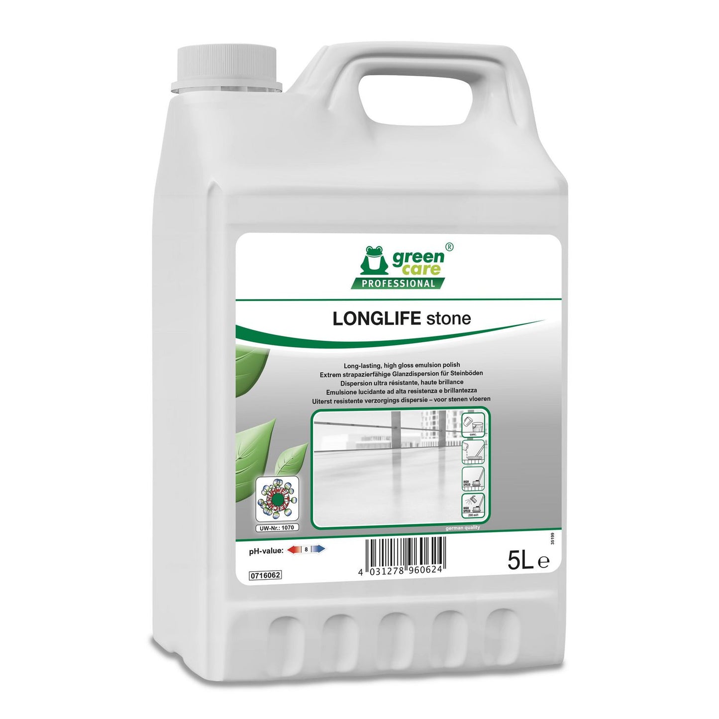 Toppolish Blankt Tana LongLife stone 5ltr til naturlige og kunstige stengulve,5 ltr/dnk