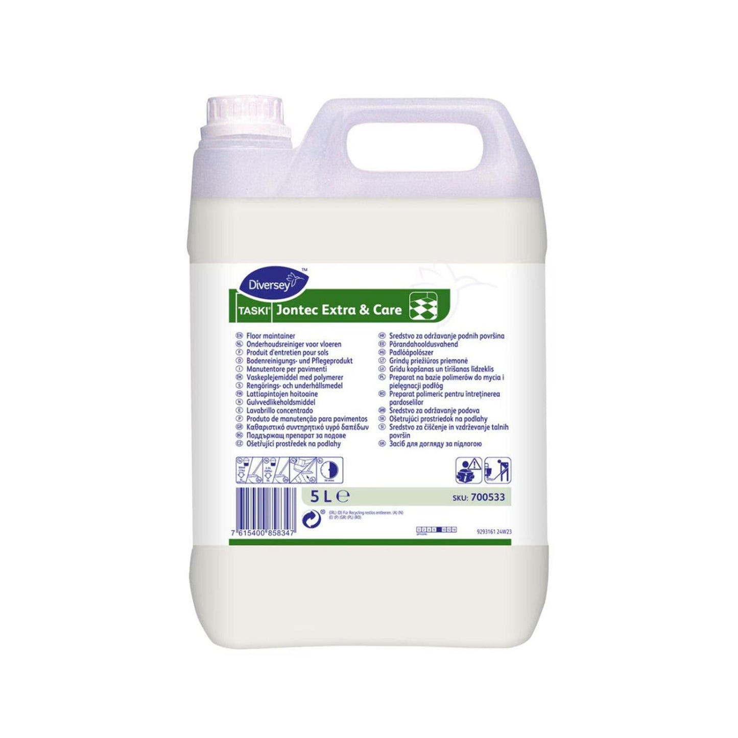 Vaskepleje Taski Jontec Extra & Care 5ltr med Polymer/Voks/Parfume Hvid,5 ltr/dnk