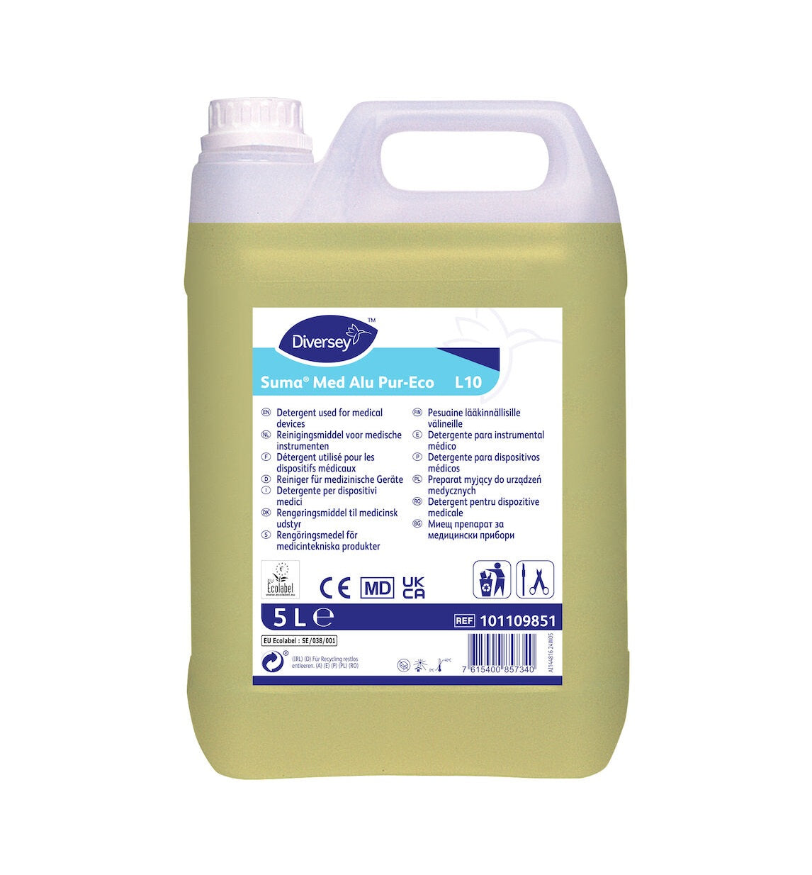 Instrumentvask Alkalisk Suma Med Alu Pur-Eco L10 5ltr Ecolabel,5 ltr/dnk