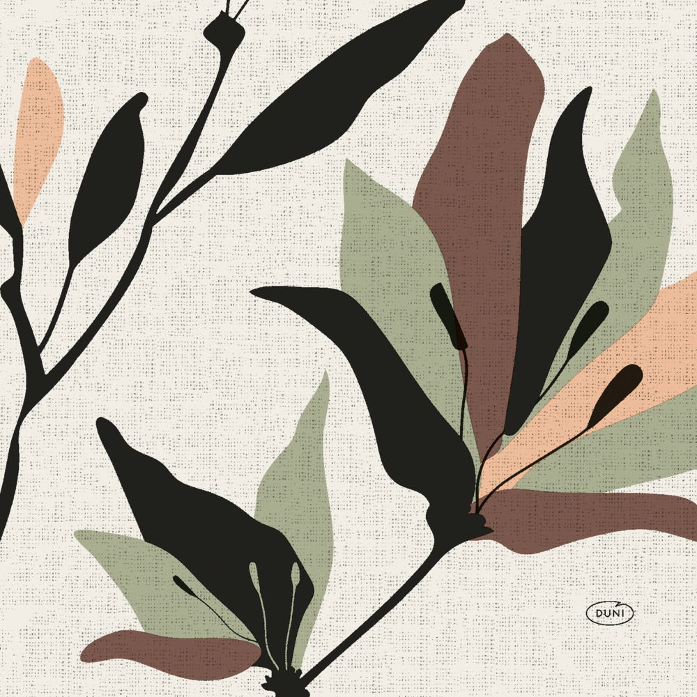 Serviet Duni 33 x 33cm 3-lag Nomad Flowers Mønstret,12 pk x 20 stk/krt