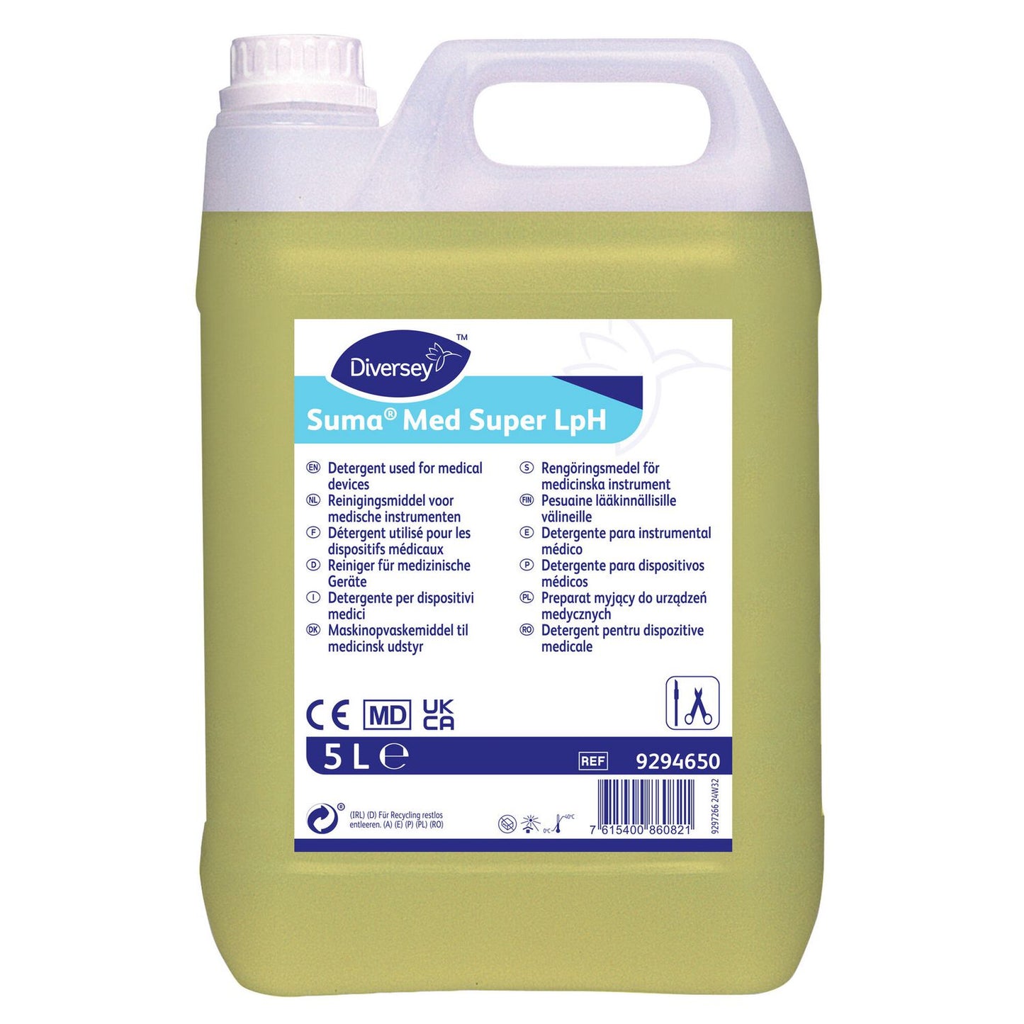 Bækkenskyl Alkalisk Suma Med Super LpH 5ltr til instrumentvasker,5 ltr/dnk