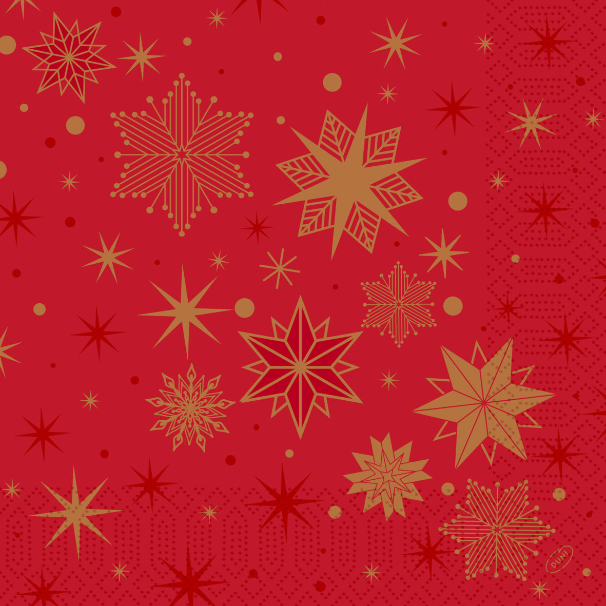 Serviet Duni 40 x 40cm 3-lag Stargazing Red,250 stk/pk