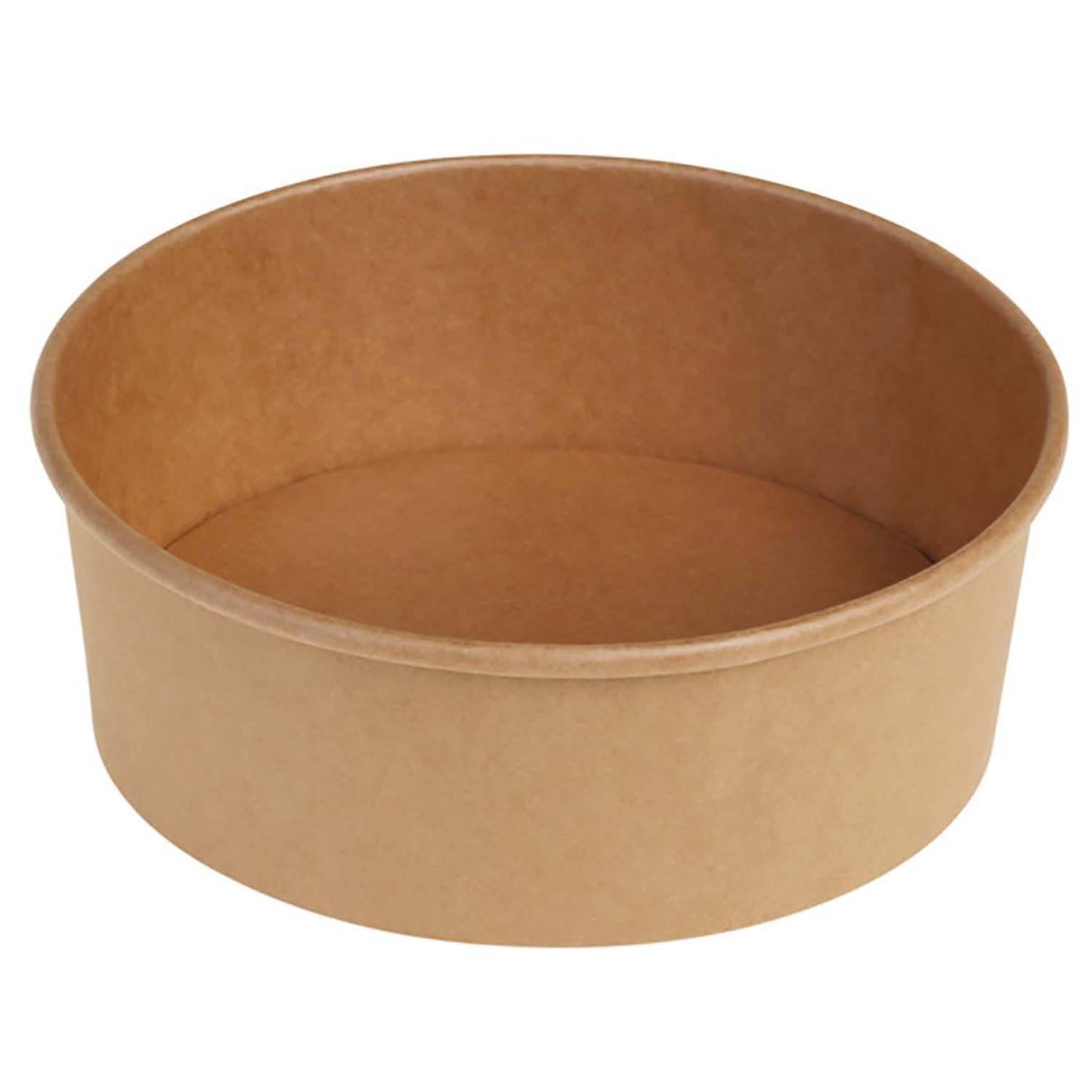 Salatskål Eco-Line Naturesse Rund 1200ml Ø185xH66mm Pap/PLA Brun,6 pk x 50 stk x 1 stk/krt