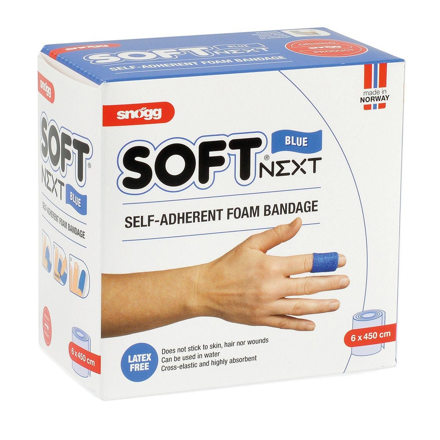 Plaster Soft Next Snøgg 6 cm x4.5 m Latexfri Blå til 144793,1 rl/bk