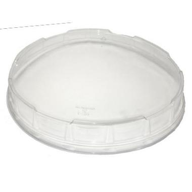 Plastlåg K 5321-2 Ø330 x 43 mm Høj model APET Klar til Pizza/Tapas bakker,100 stk/krt