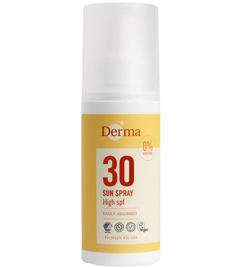 Solcreme Spray Derma Sun Spray SPF 30 150ml Svanemærket/Allergimærket u. Parfume,150 ml/stk