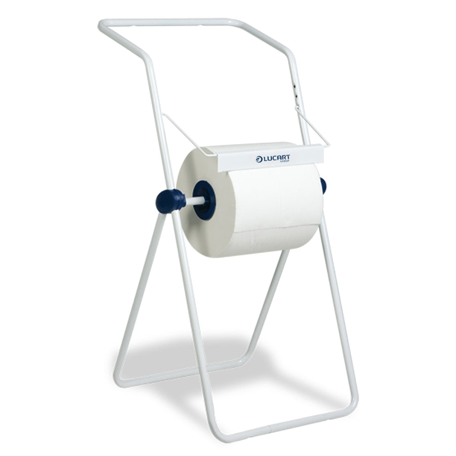Dispenser Lucart Aftørringsrulle Gulvstativ til ruller op til 40cm Hvid,stk