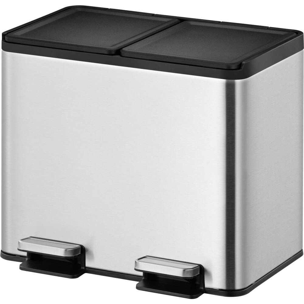 Pedalspand EKO Essential 2x15 ltr Stål Mat Med Soft Close Låg,stk