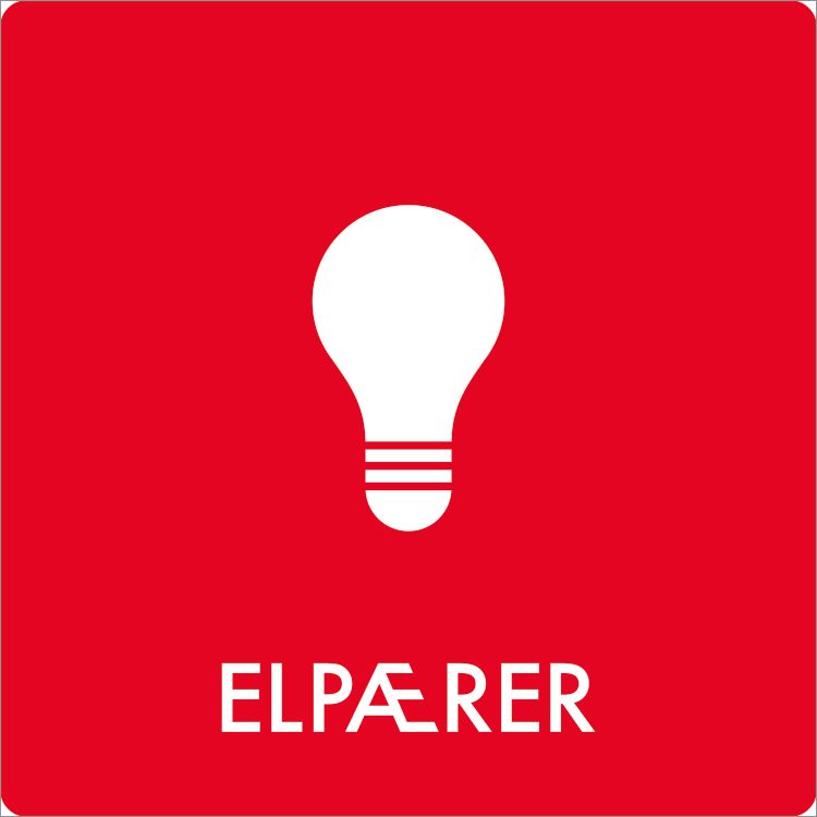 Piktogram Elpærer 180x180mm,1 stk