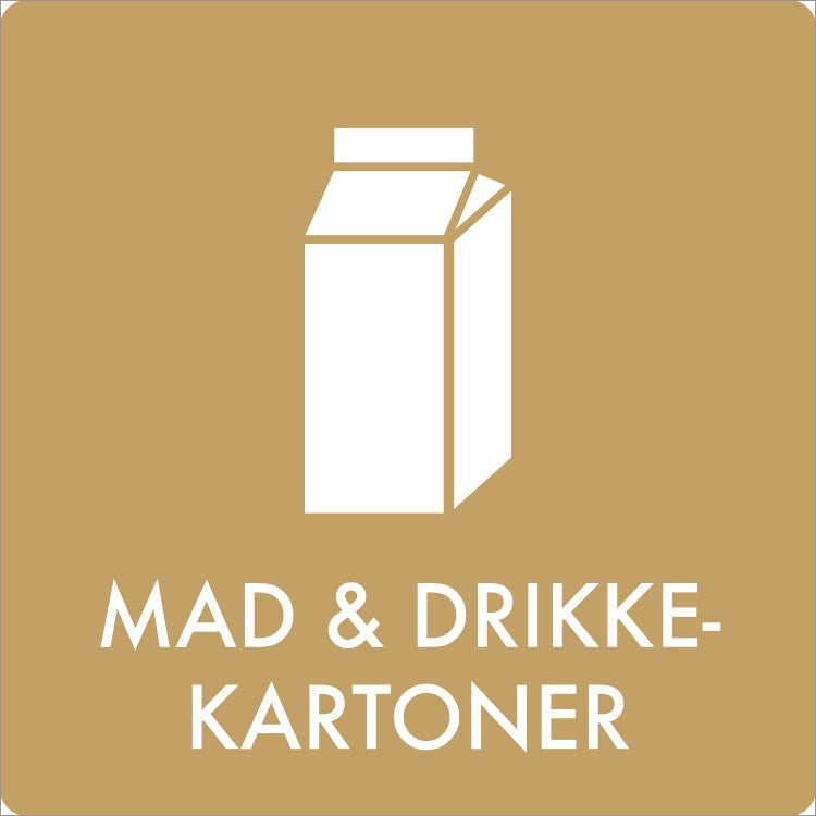 Piktogram Mad og drikkekartoner 60x60mm,stk