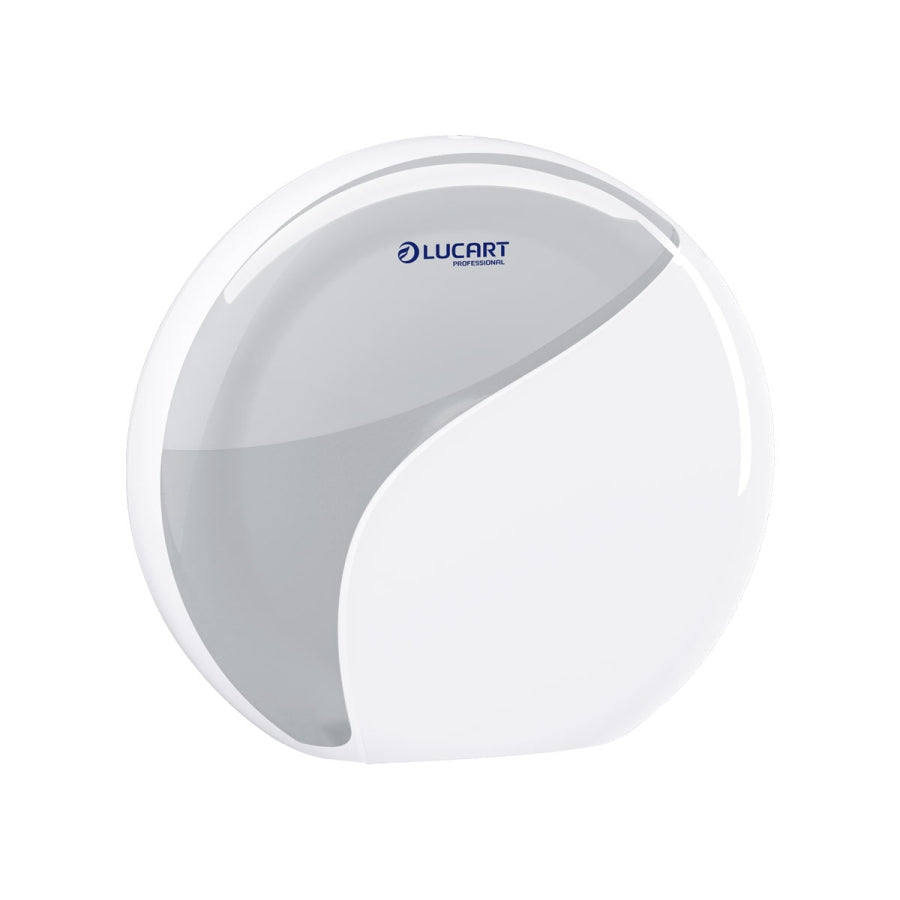 Dispenser Toiletpapir Lucart Identity Maxi Jumbo L12.7xB35xH32.8cm Plast Hvid,stk