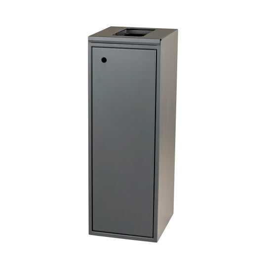 Affaldsbeholder 60ltr Stål med Softclose/Åbent låg Grå,1 stk