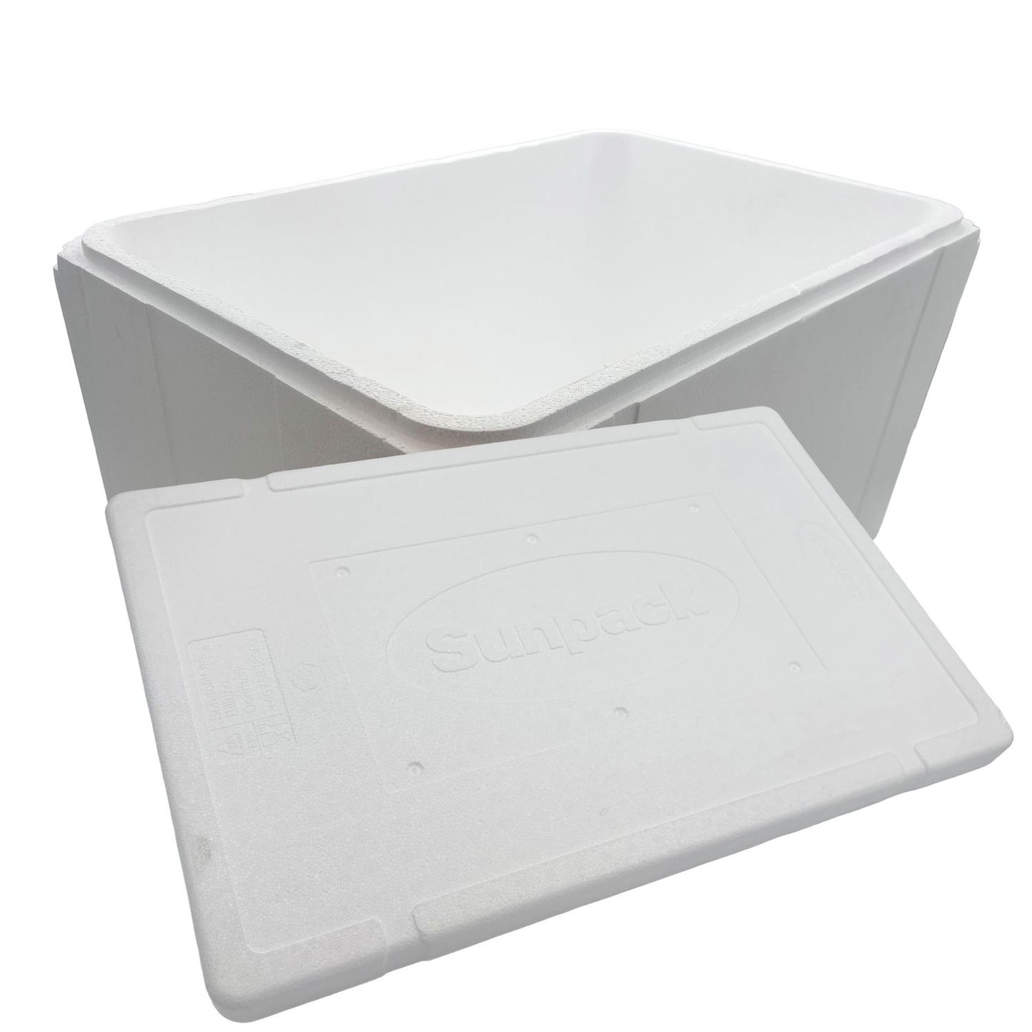Termokasse 1/1GN 50 ltr L60xB40xH32cm EPS med Låg Hvid SAMPAK,sæt