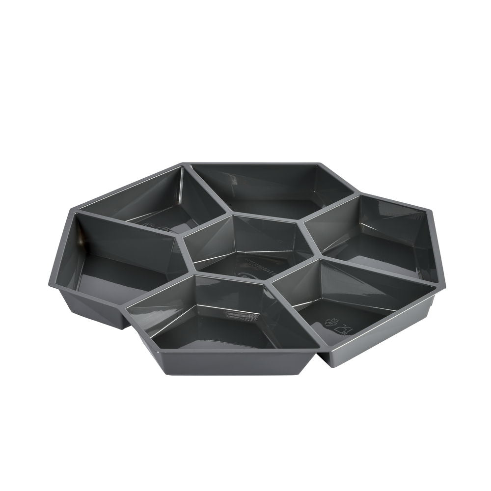 Multiboks Octaview 7-rum 283x283x25 mm indsats rPET grå,320 stk/krt