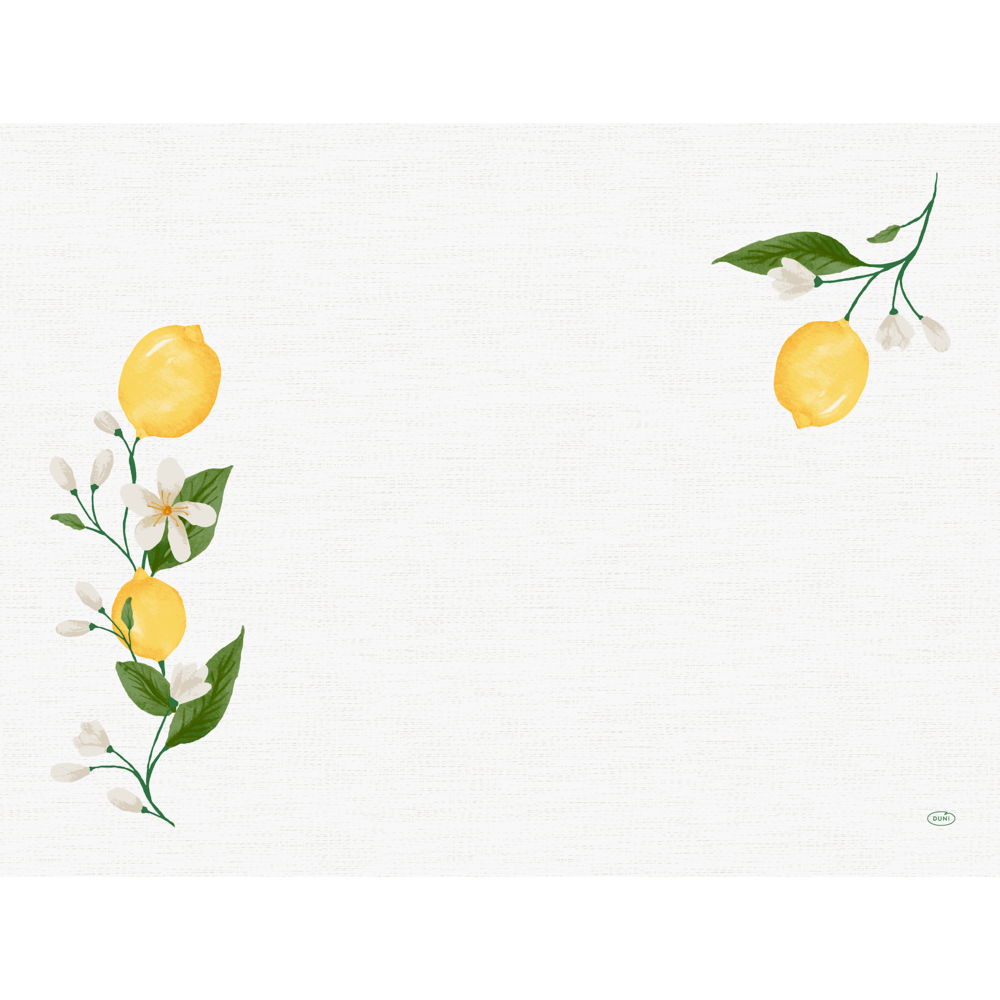Dækkeserviet Duni 30x40cm Lemon Fiesta,250 stk/pk