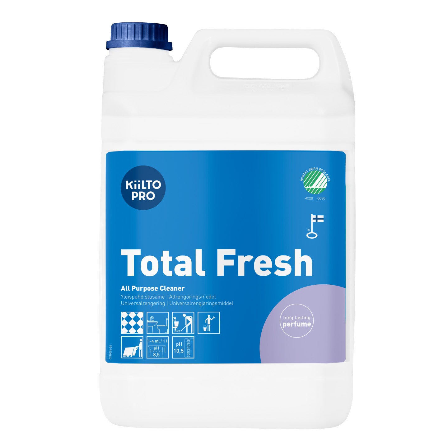 Universalrengøring Kiilto Pro Total Fresh 5ltr Svanemærket,3 dnk x 5 ltr/krt
