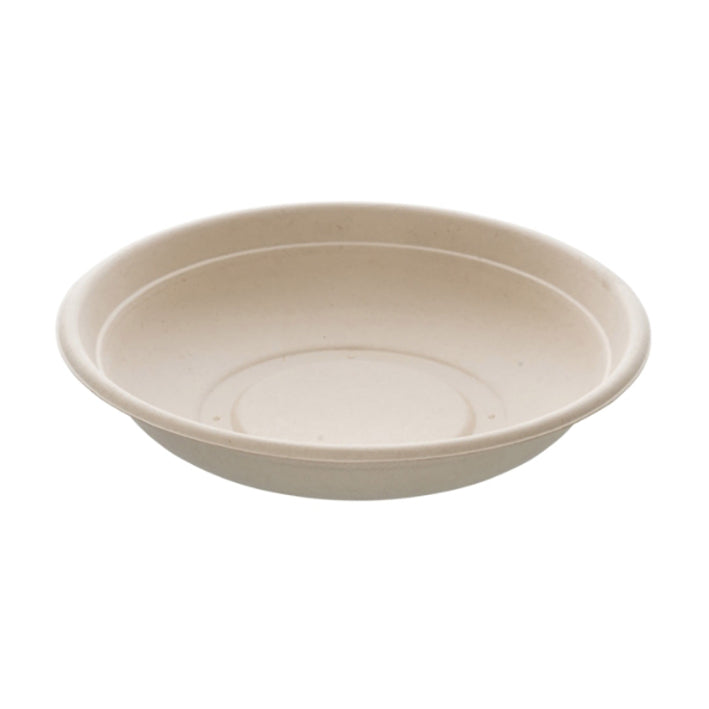Bakke BePulp Rund 750ml Ø209xH42mm Bagasse U/PFAS Natur,4 pk x 75 stk/krt