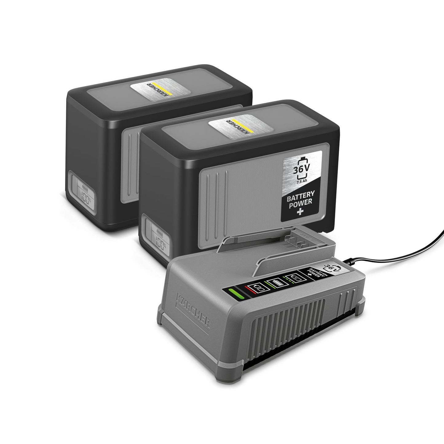 Batteripakke Kärcher Battery Power+ 36/75 36V 7.5ah med 2 batterier/Enkelt lader,1 stk