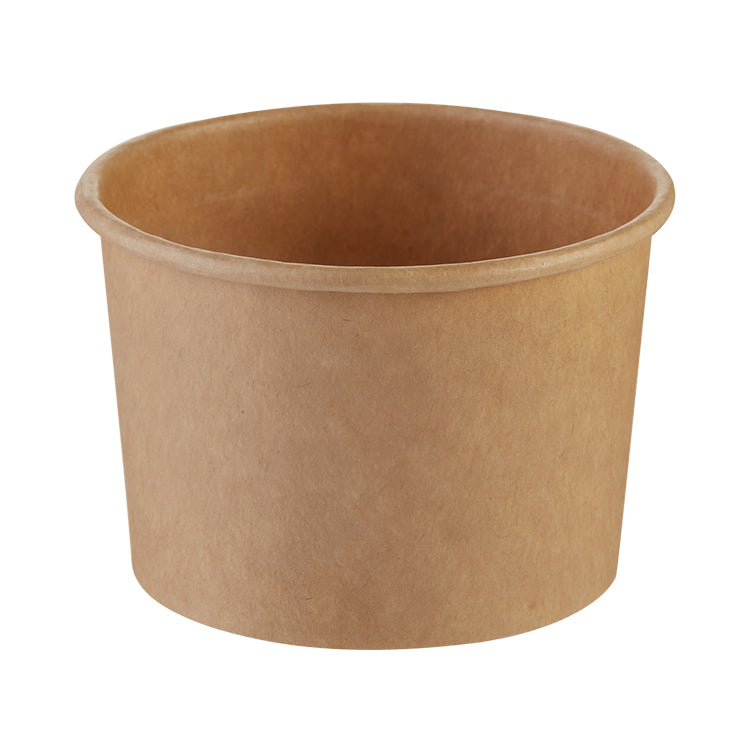 Bæger 8oz 230ml Ø90xH64mm Kraft PAP/PE Brun,50 stk x 1 stk/ps