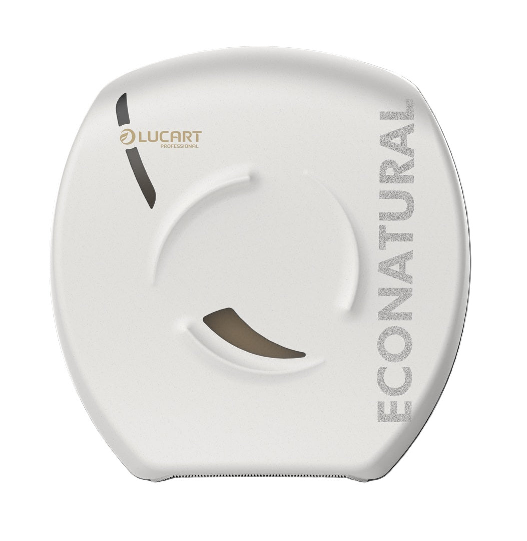 Dispenser Toiletpapir Jumbo Lucart Econatural L35xB14.2xH35.7cm Plast Hvid,stk