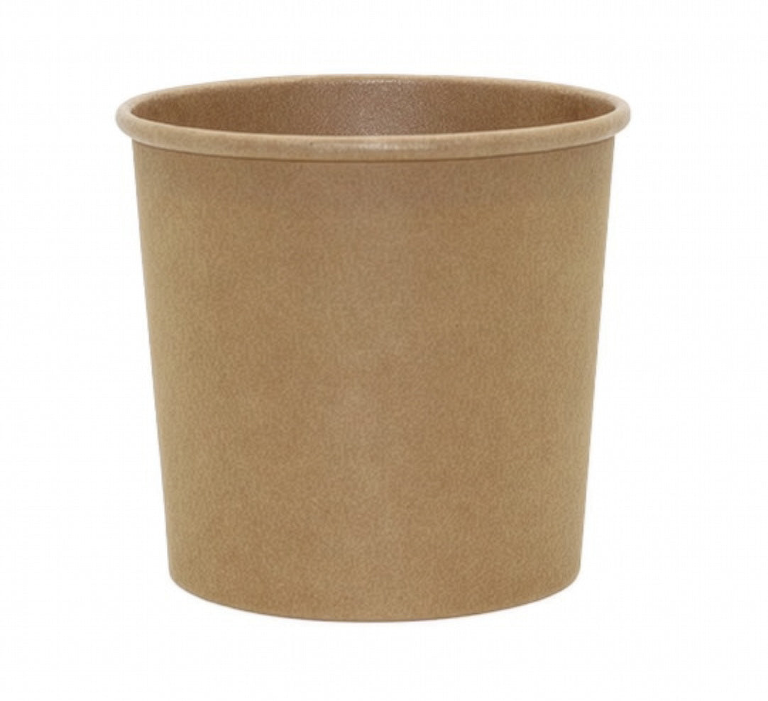 Suppebæger rund Soup-To-Go 750 ml 26 oz Pap PE-belagt Brun,10 ps x 50 stk/krt
