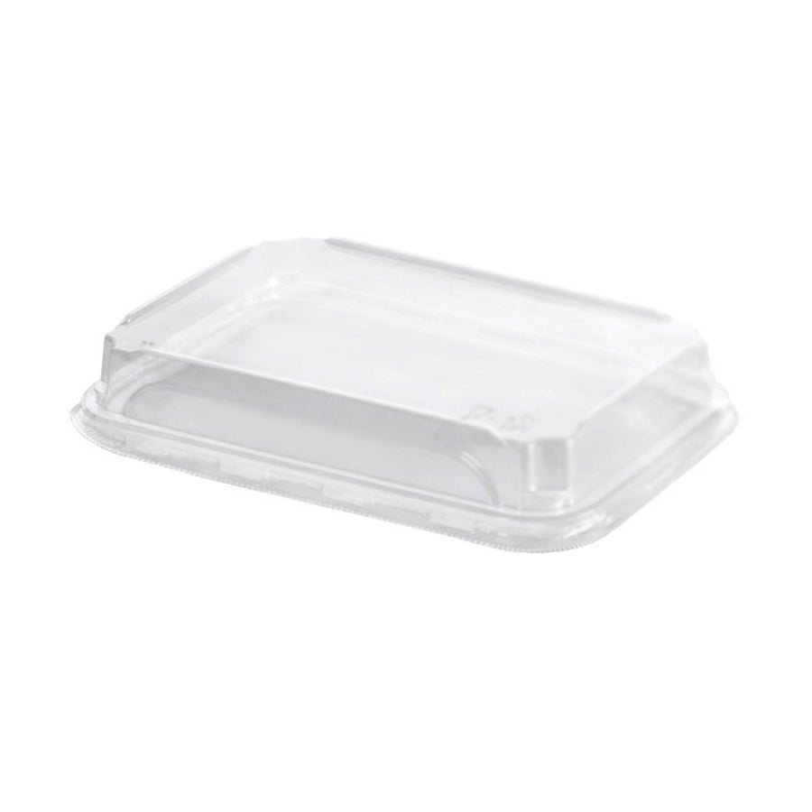 Plastlåg 185x129x32 mm Contrast Small Rektangulær APET Transparent,4 pk x 50 stk/krt