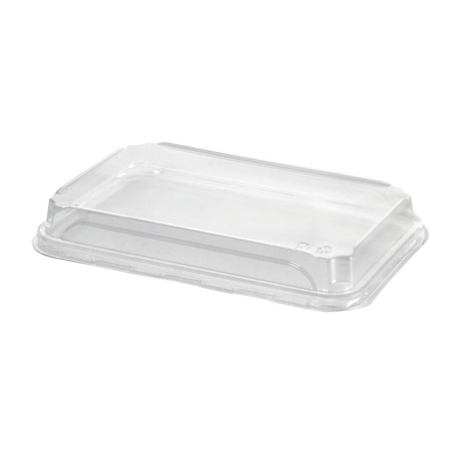 Plastlåg Contrast Medium 221x138x32 mm Rektangulær APET Transparent,4 pk x 50 stk/krt
