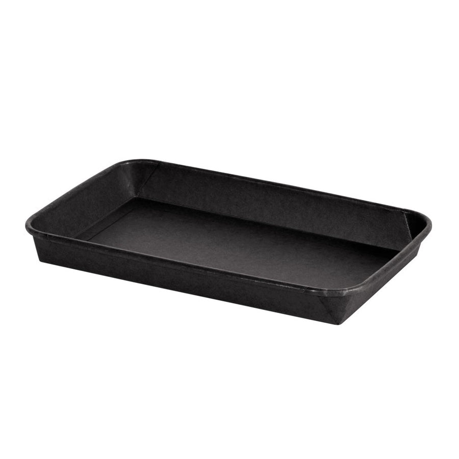 Bakke 1-rum Contrast Medium 500ml L221xB138xH24mm Rektangulær Pap/PE Sort,4 pk x 50 stk/krt