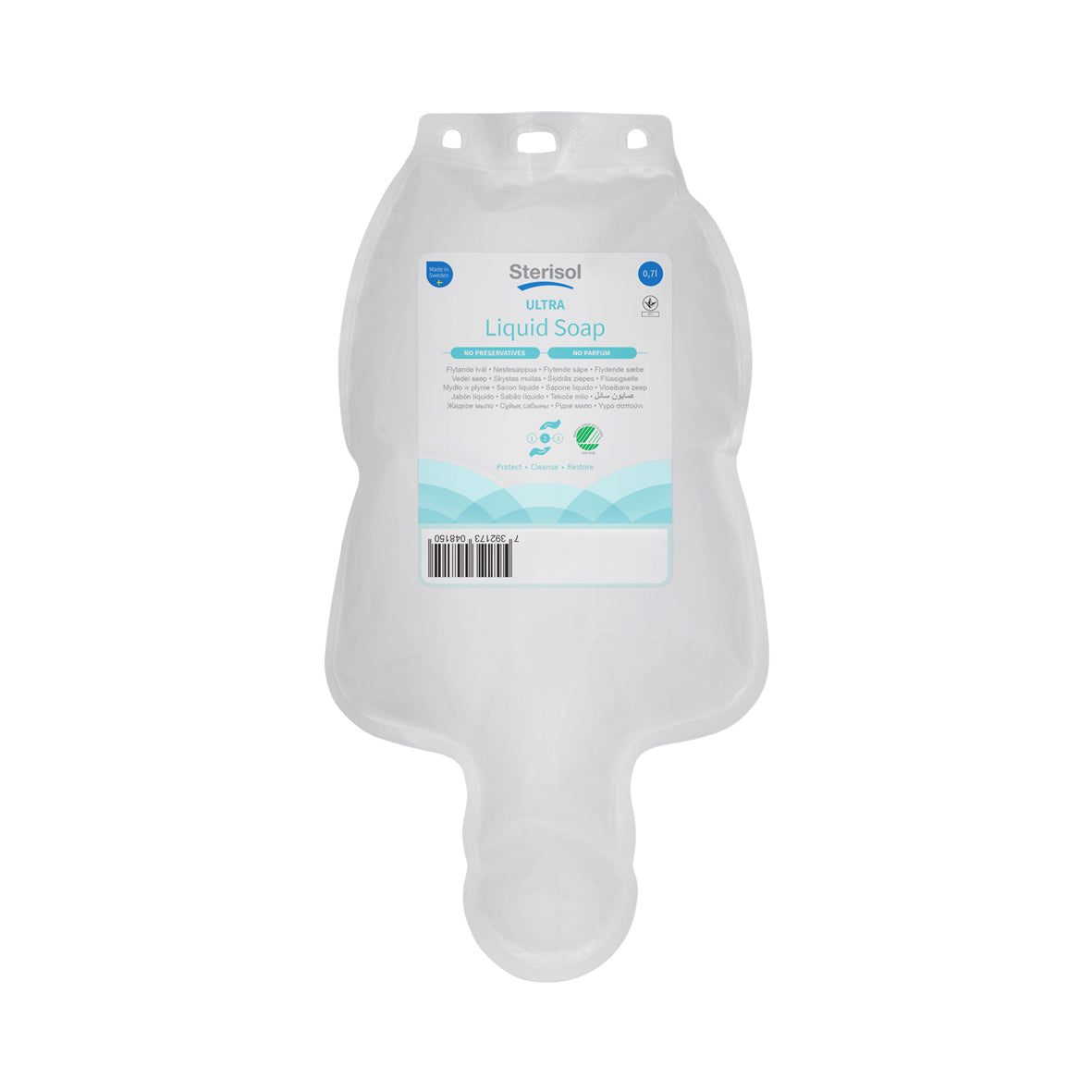 Sæbe flyende, Sterisol Ultra Mild uden parfume 700 ml, Svanemærket til u/parfume,700 ml/stk