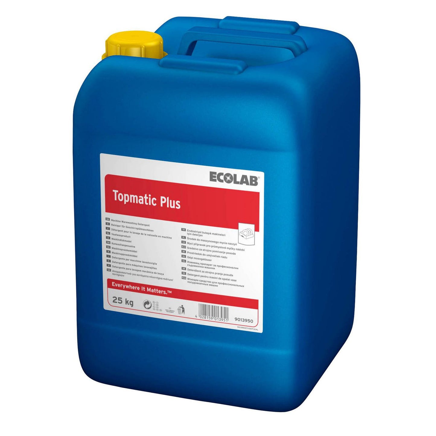 Maskinopvask Anlæg Flydende Topmatic Plus 25kg med Klor uden Fosfat Blødt,25 Kg/dnk