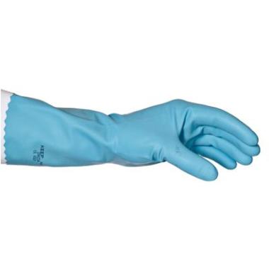 Handske Foodtech str XL med Velourisering Latex Blå,12 par/ps
