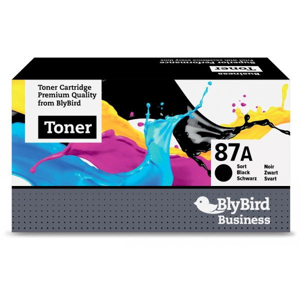 BlyBird 87A CF287A Sort Lasertoner, 9.000 sider