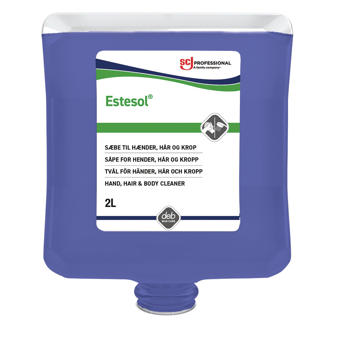 Cremesæbe Estesol Lotion Ecolabel med parfume til dispenser 2 ltr blå,2 Ltr/fl