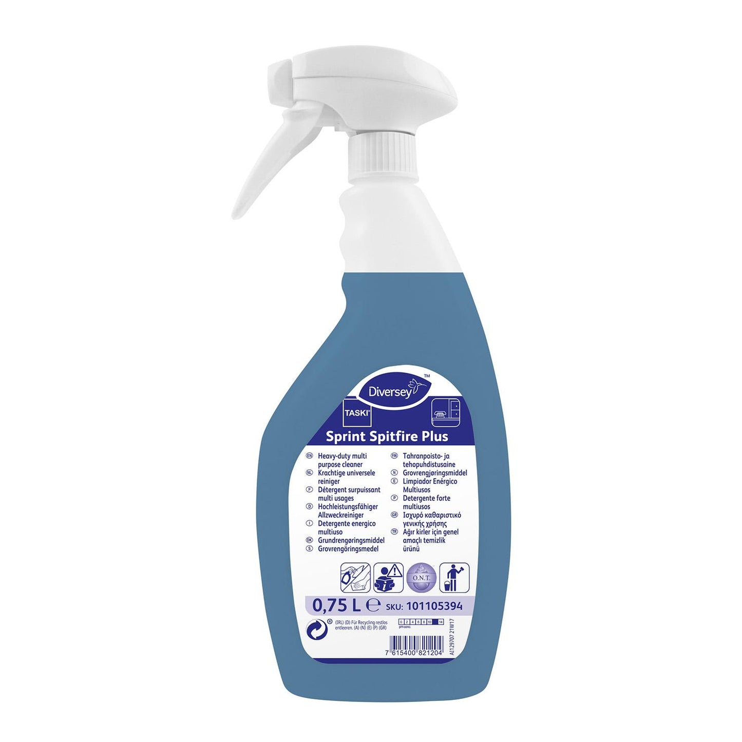 Grundrengøring Inv Taski Sprint Spitfire Plus 750ml med Parfume Klar-til-brug,6 fl x 750 ml/krt