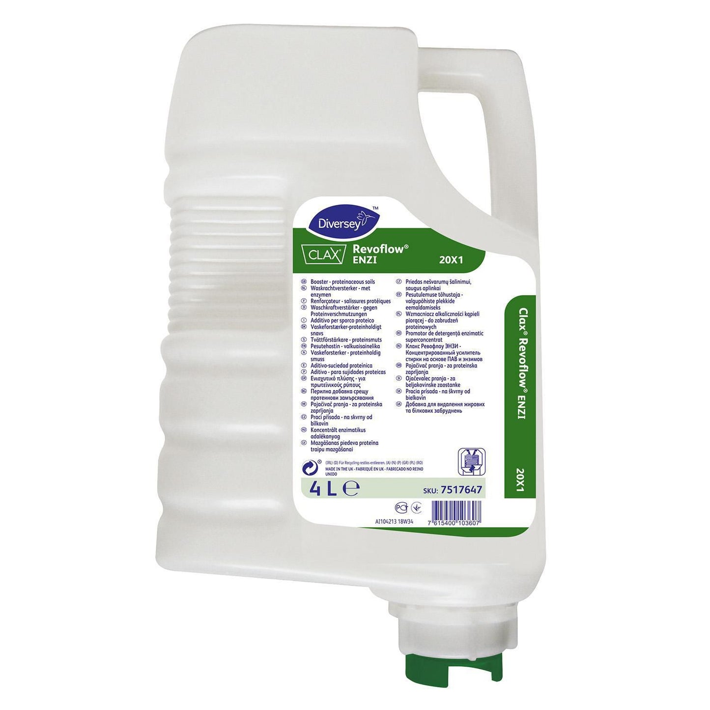 Tøjvask Vaskeforstærker Flydende CLAX RevoFlow ENZI 2XL2 4 kg,3 dnk x 4 kg/krt