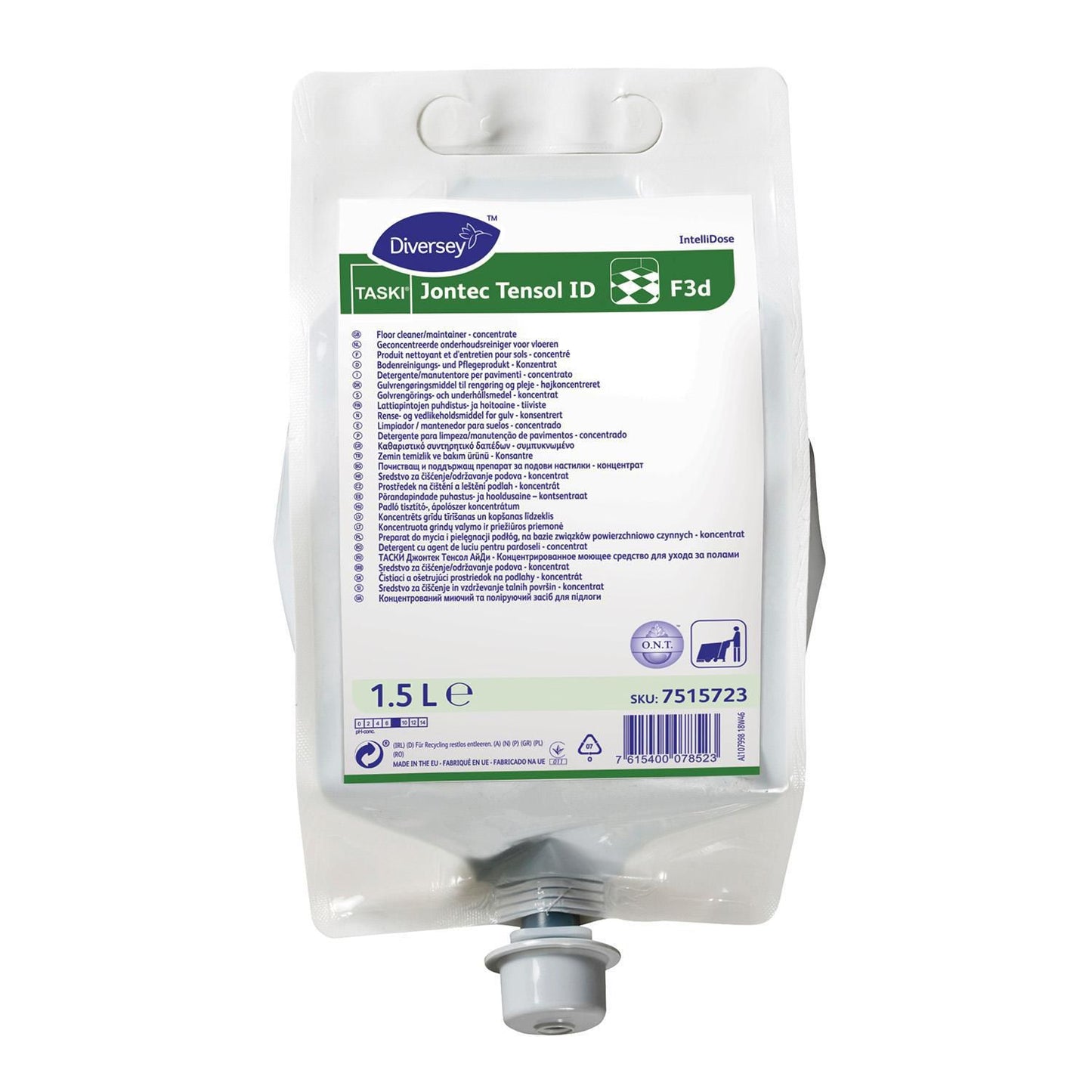 Vaskepleje Taski Jontec Tensol ID F3d 1.5ltr med Farve/Parfume u. Voks Polerbar,2 fl x 1,5 ltr/krt